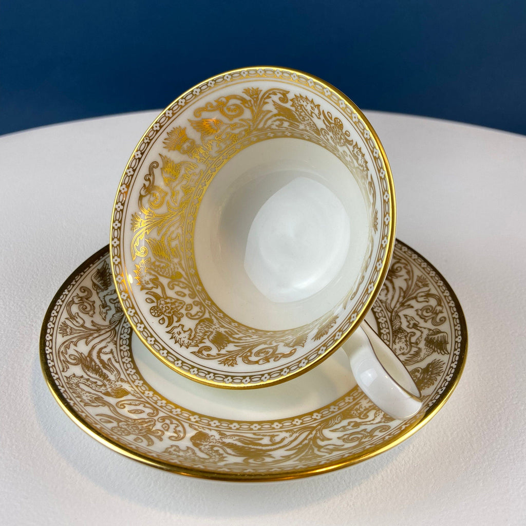 Wedgwood Florentine Gold Dragon Tea Cup & Saucer