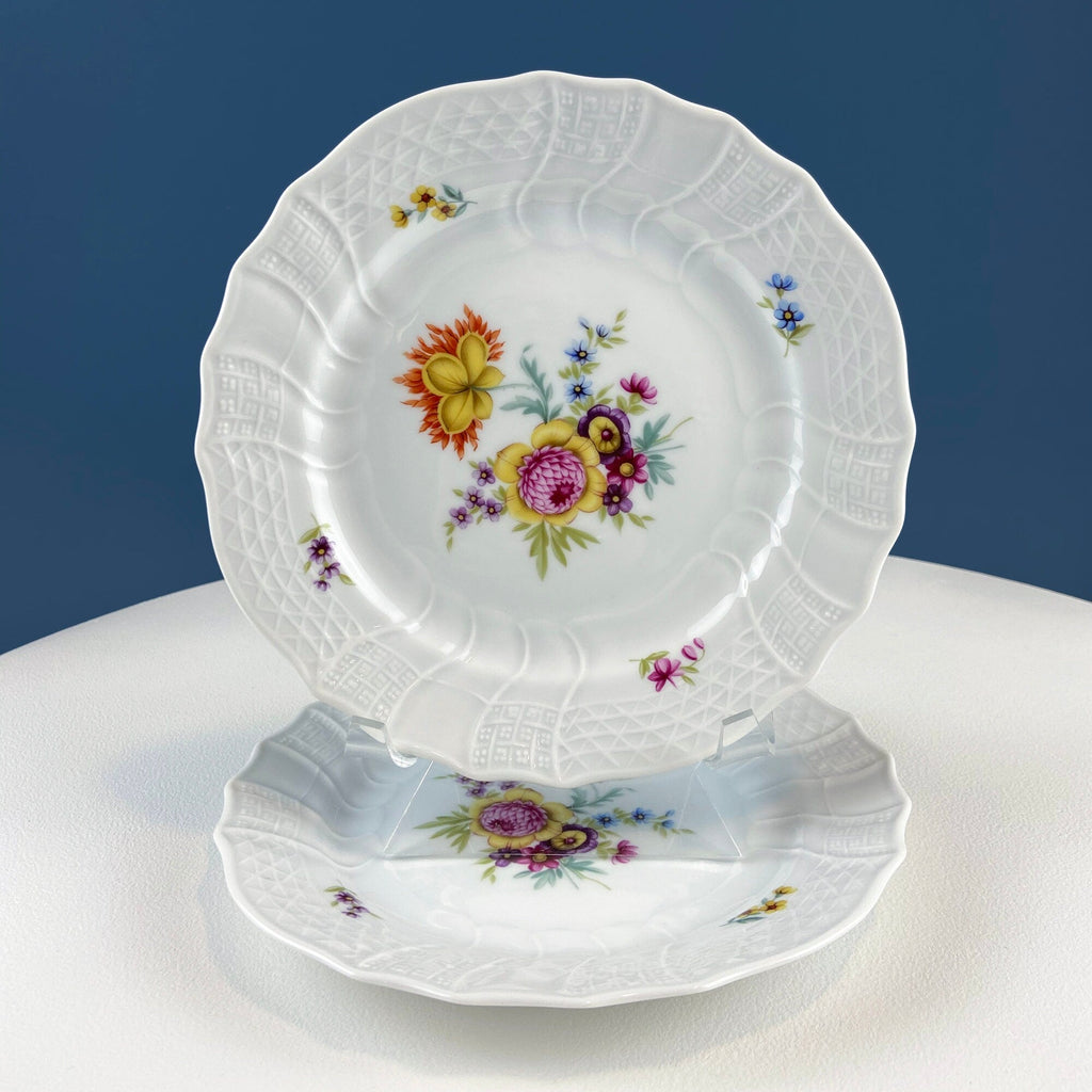 Antique Hutschenreuther Porcelain Coffee & Tea Set – Hand-Painted Floral, 12 Pieces