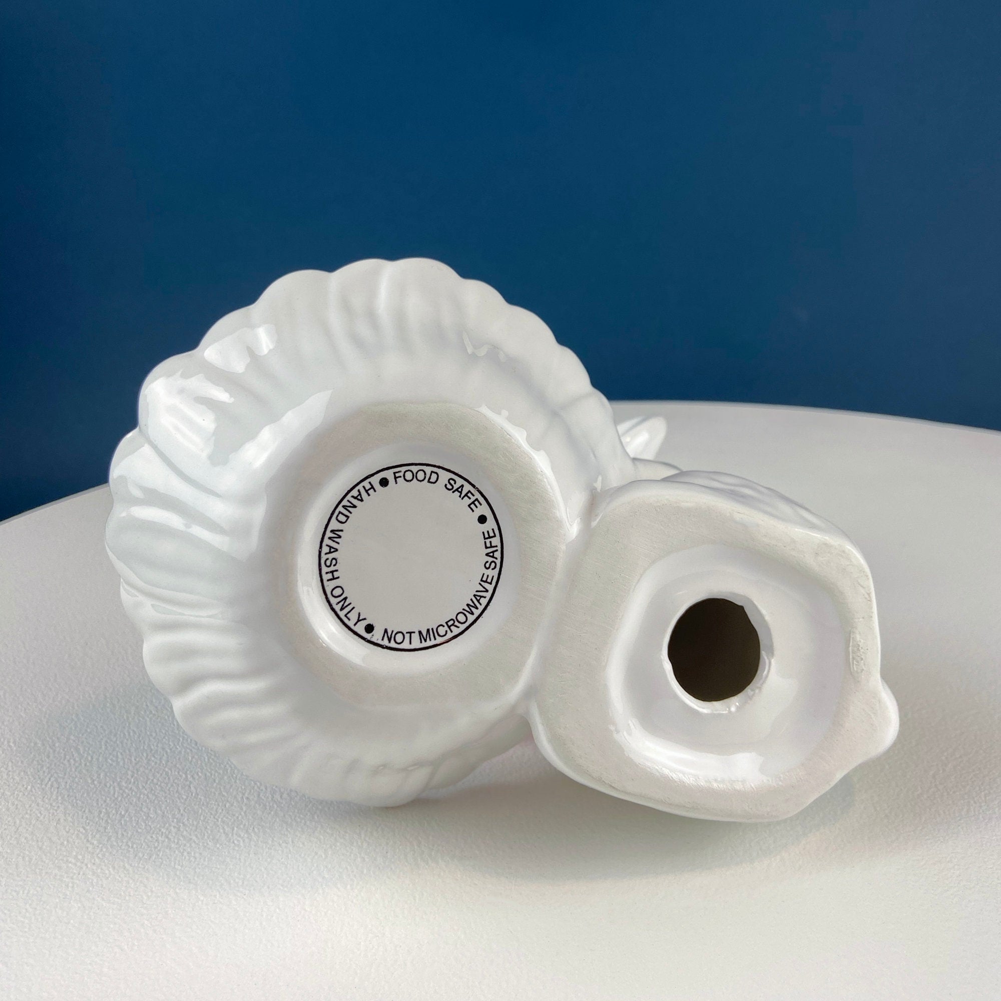 Cute White Ceramic Bunny with Sunflower Basket and Pink Bow. Small Rabbit Planter or Candy Dish. Easter Spring Decor. Table Display.