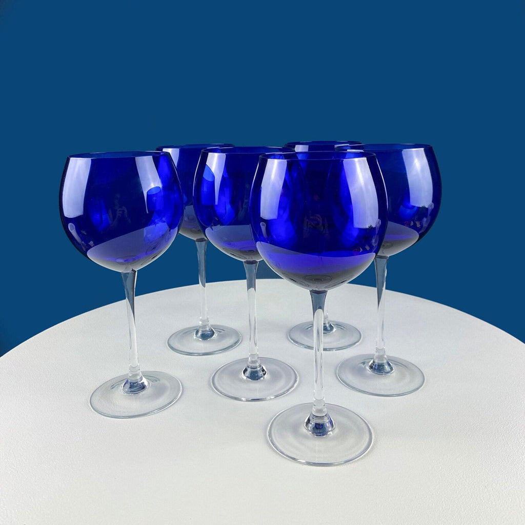 Cobalt Blue Wine Glasses – Set of 4