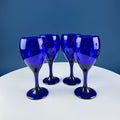 Cobalt Blue Wine Glasses – Set of 4