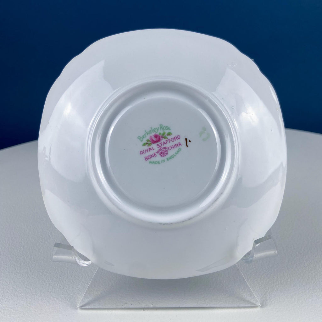 Royal Stafford Berkeley Rose Square Tea Cup & Saucer – Made in England
