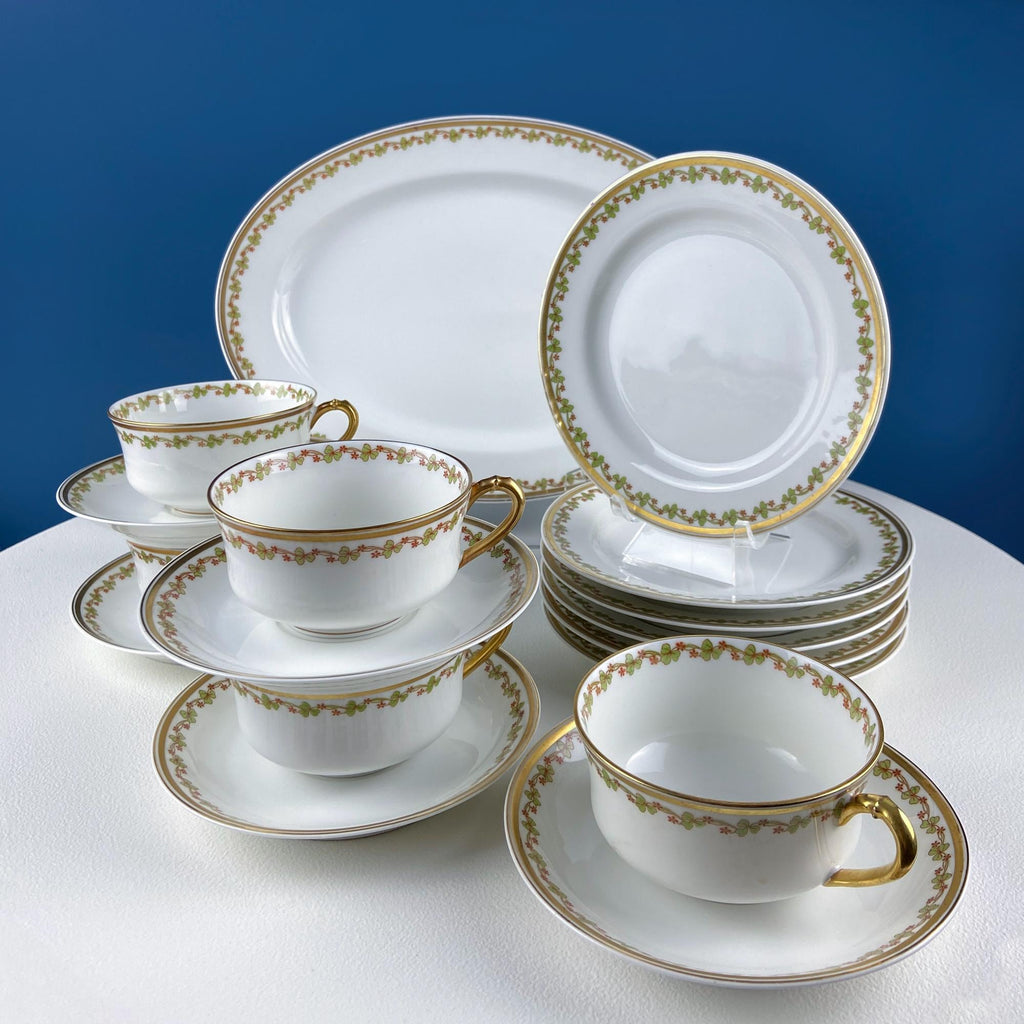 Antique Haviland Limoges Clover Tea Set – 12 Pieces