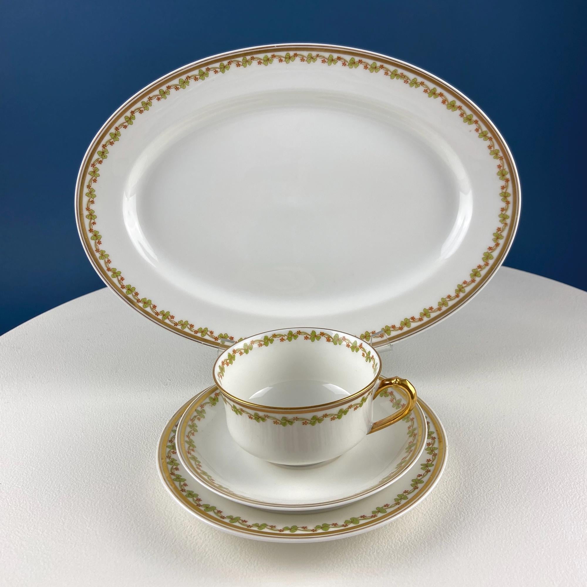 Antique Haviland Limoges Clover Tea Set – 12 Pieces