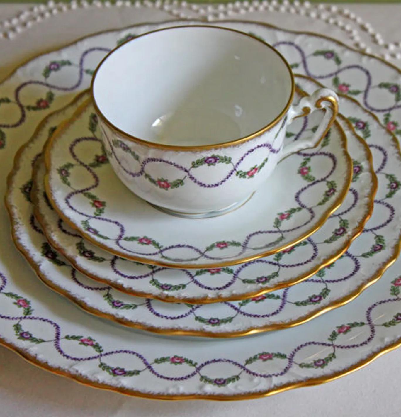 Antique Haviland Limoges Clover Tea Set – 12 Pieces