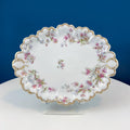Haviland Limoges Oval Platter – Wild Roses & Scalloped Edge