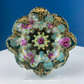 Antique Japanese Tashiro Zo Porcelain Bowl – Beaded Gold & Hand-Painted Roses