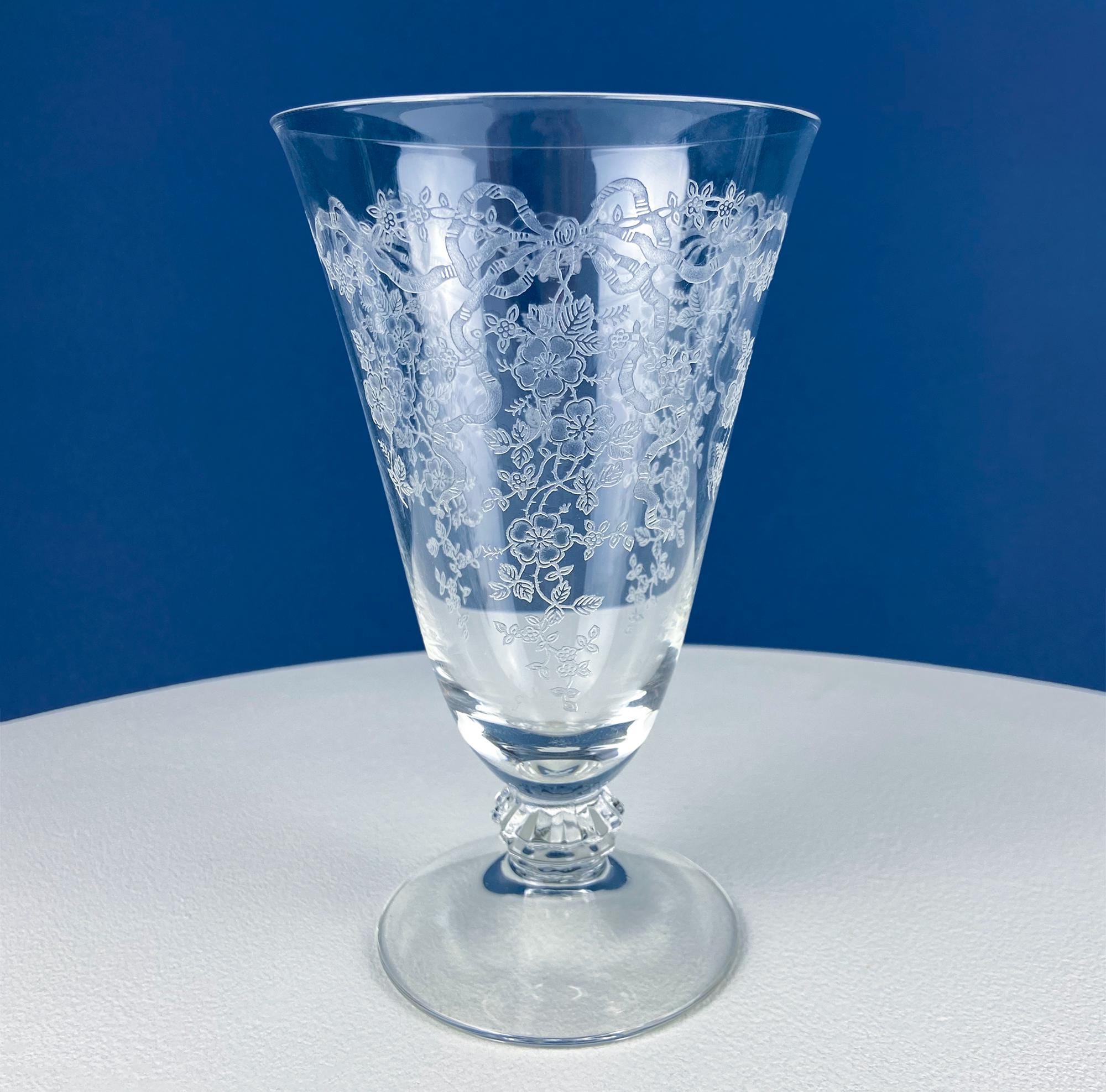 Fostoria Romance Etched Crystal Goblets – Set of 5
