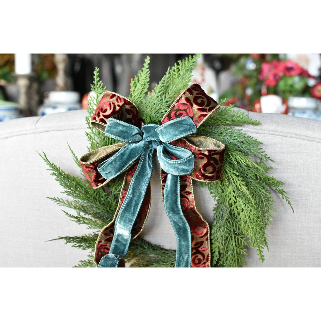 12" Faux Cedar Wreath
