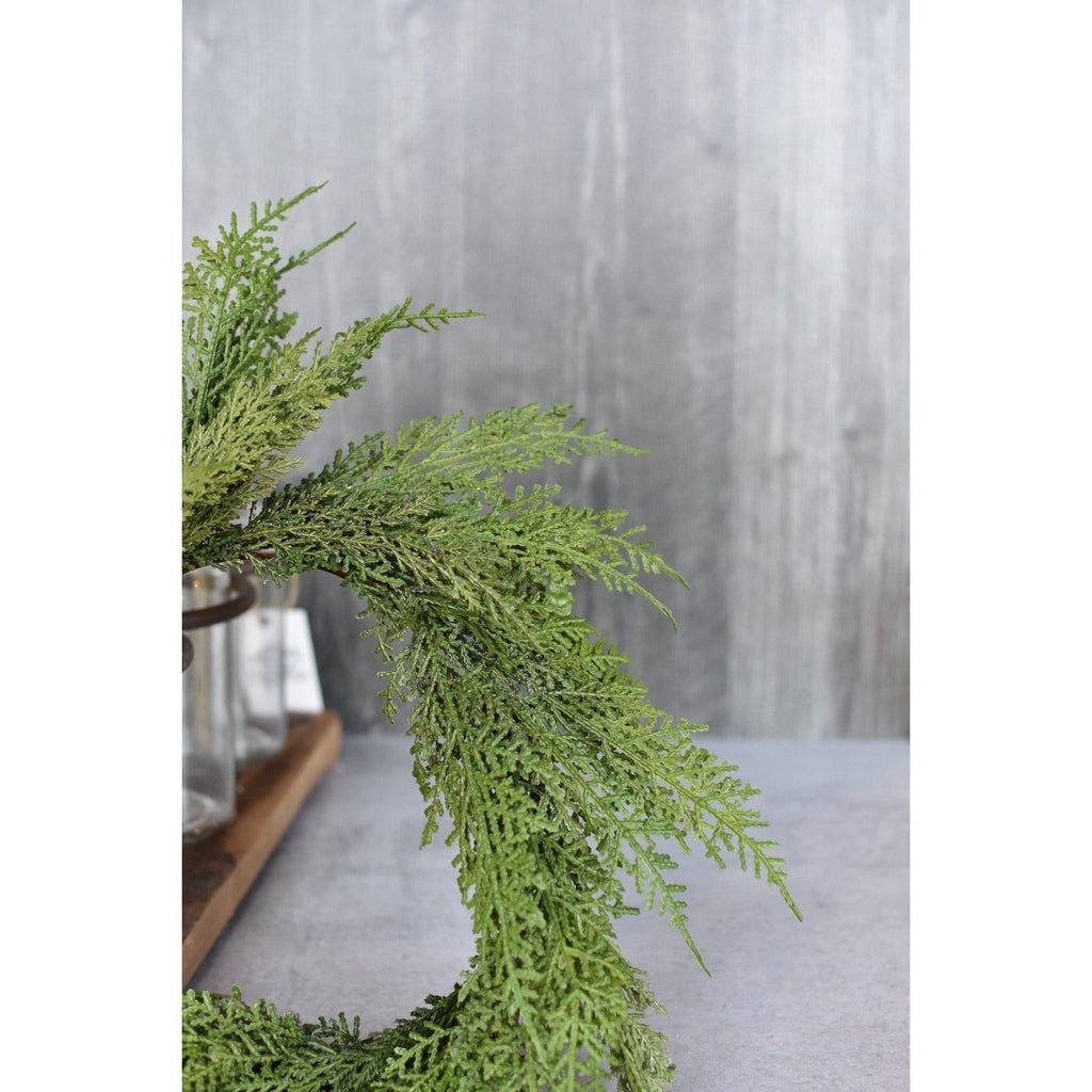 12" Faux Cedar Wreath