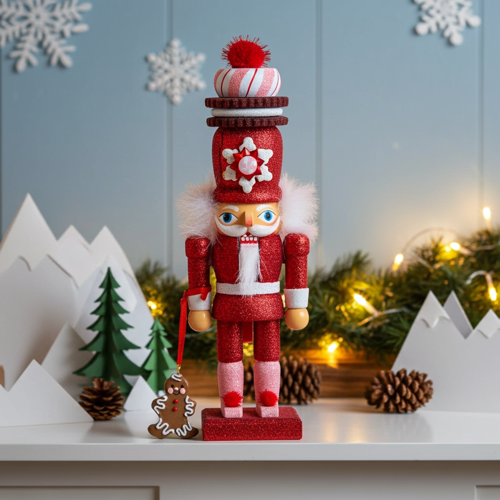 12" Hollywood Nutcrackers Gingerbread With Cookie Hat Nutcracker