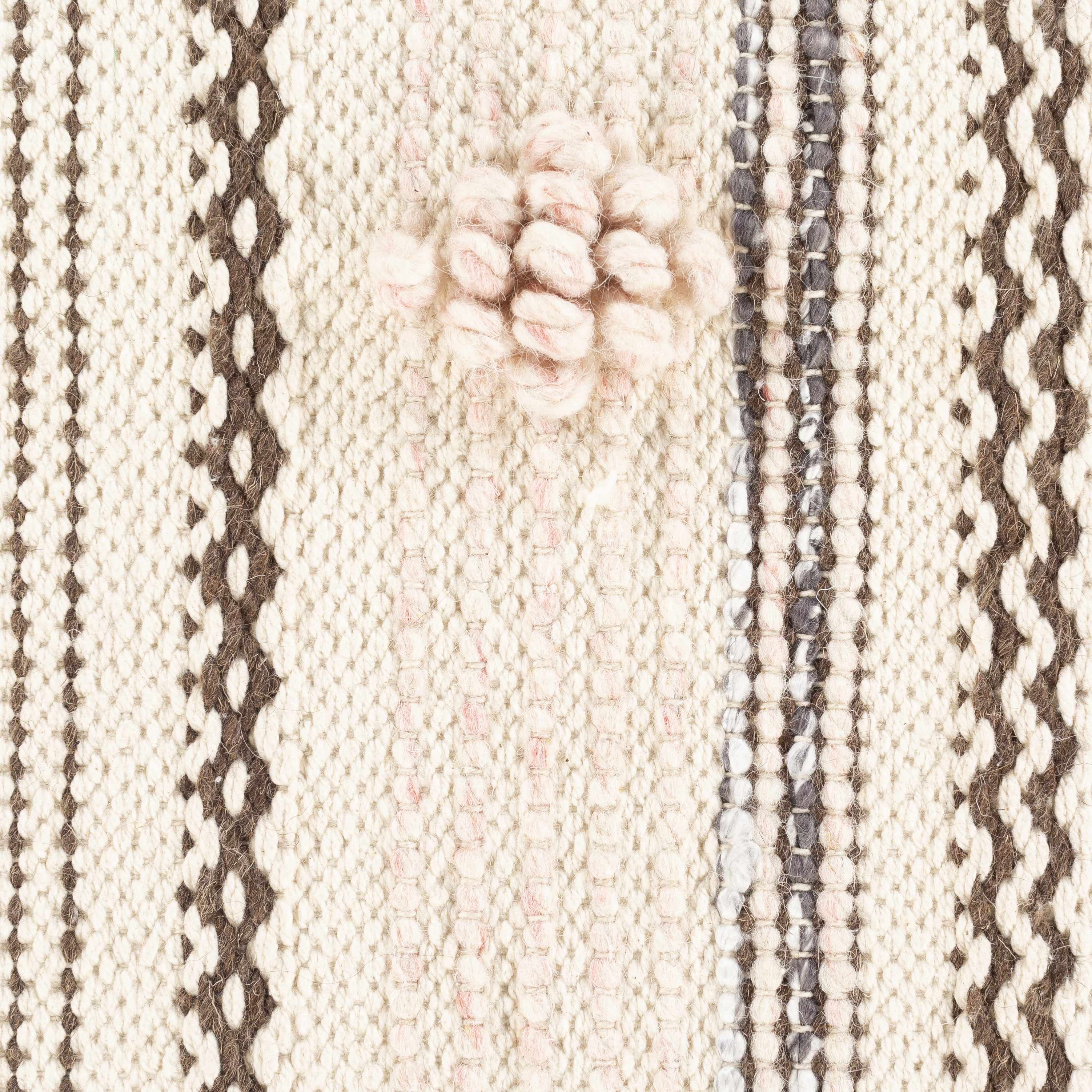 Lenorah Pink&White Textured Throw Pillow - Clearance