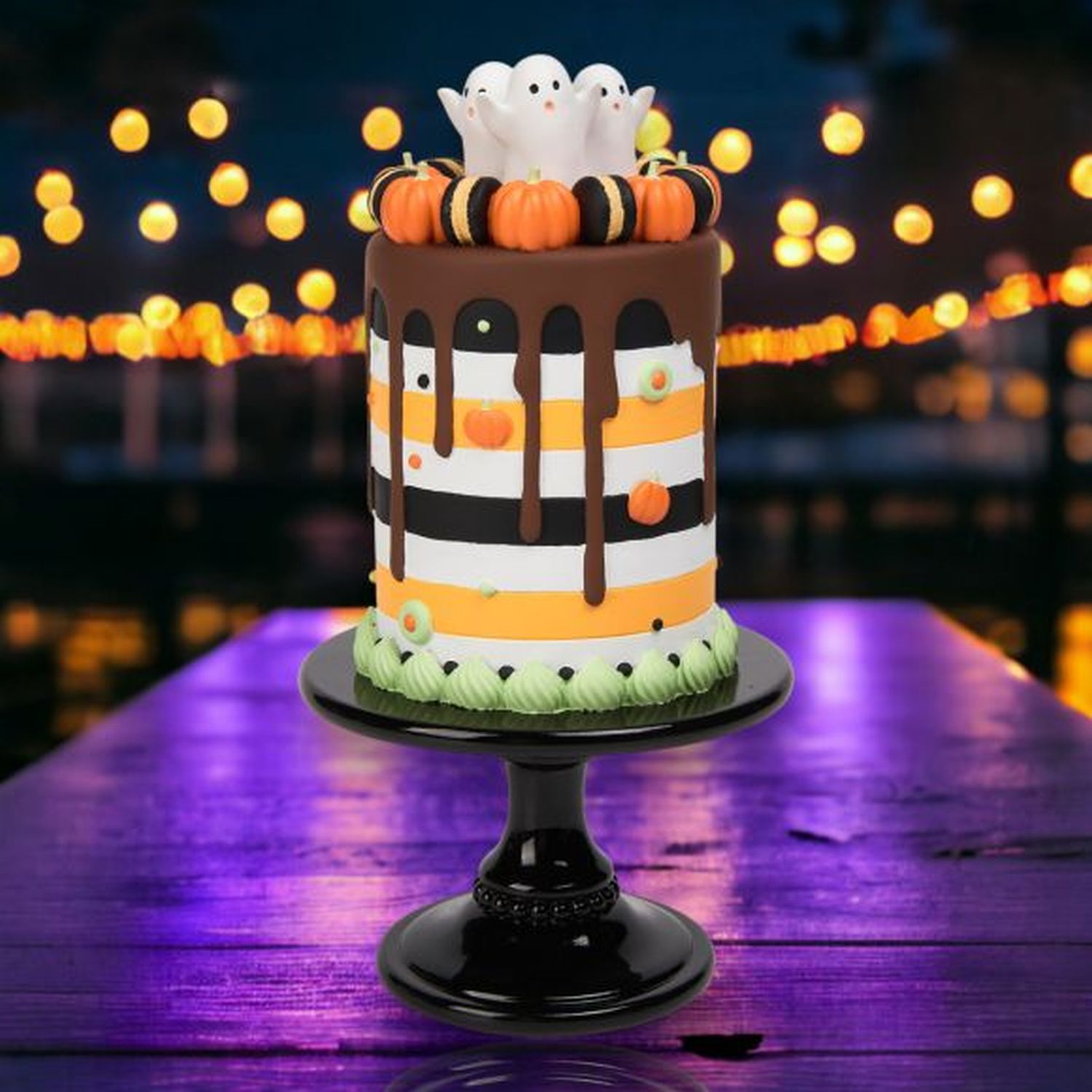 Halloween Carnival Drip Cake, 15.5 Inches