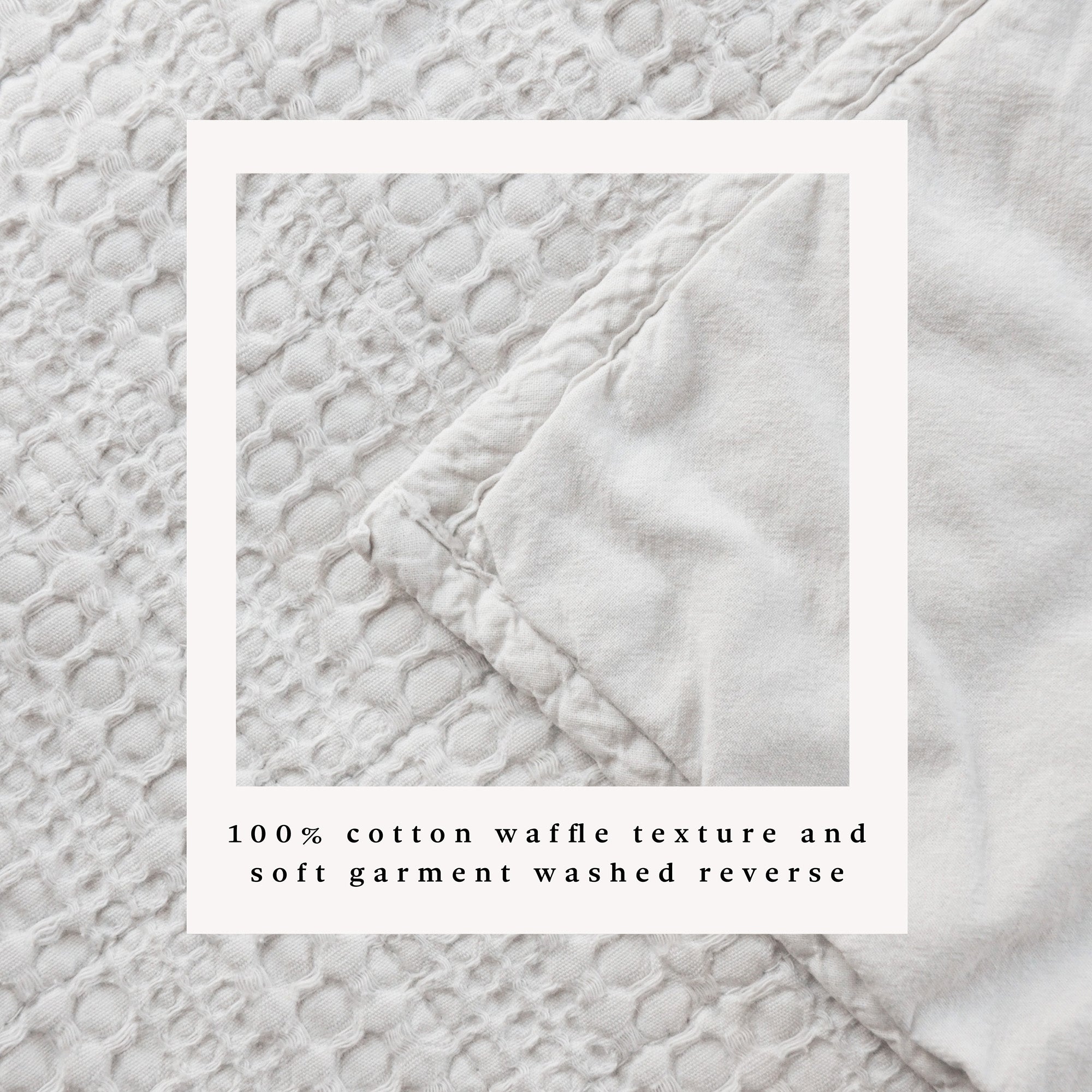 100% Cotton Honeycomb Waffle Garment Washed Quilt Set - Genevieve Collection