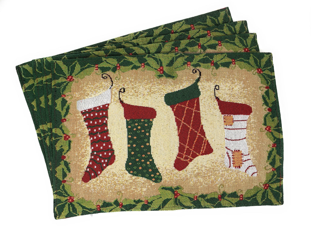 Hang My Stockings By the Fireplace Placemat Set of 4