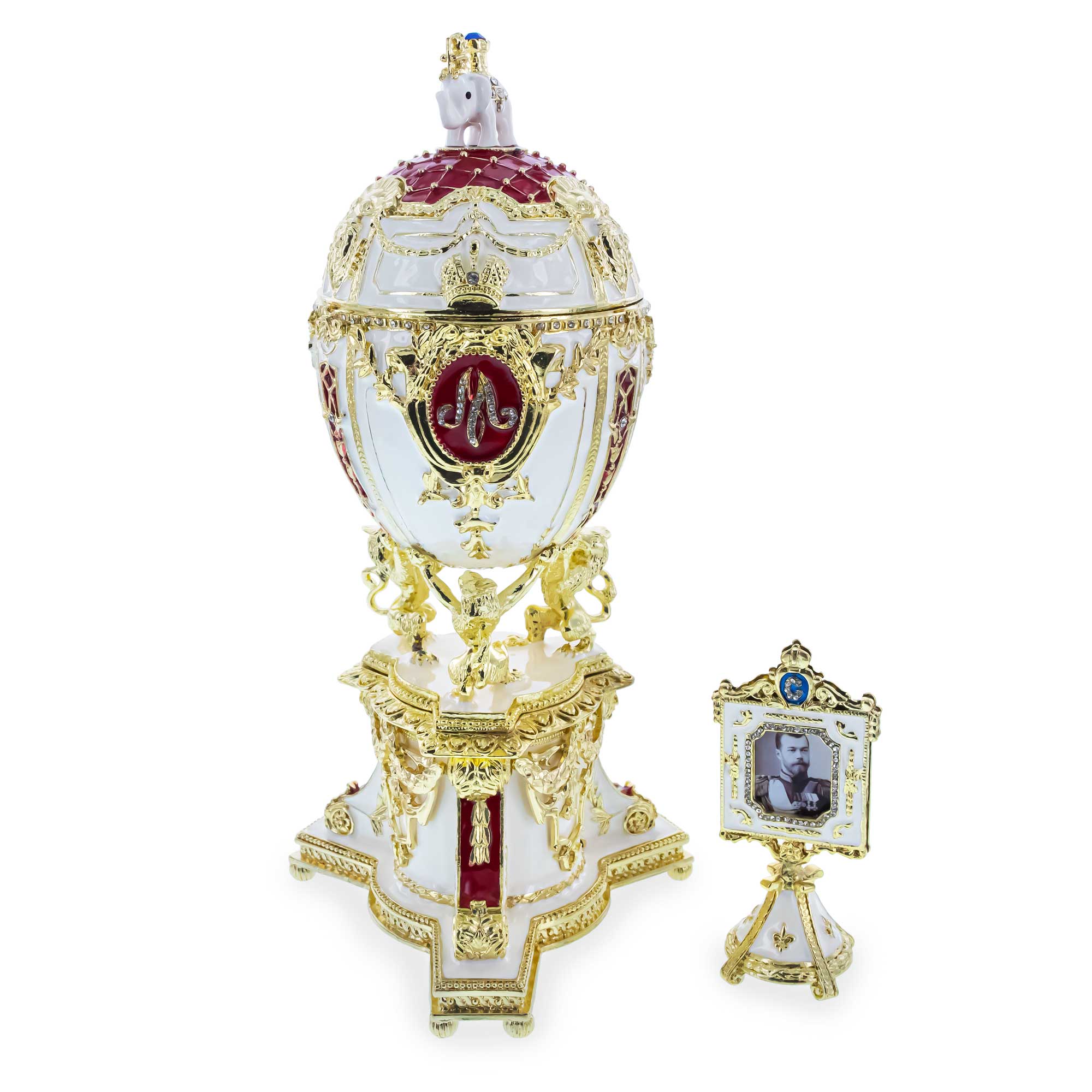 1903 Royal Danish Musical Imperial Easter Egg 9.6 Inches