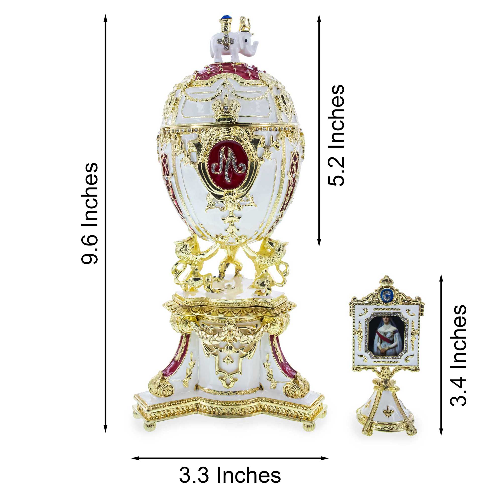 1903 Royal Danish Musical Imperial Easter Egg 9.6 Inches