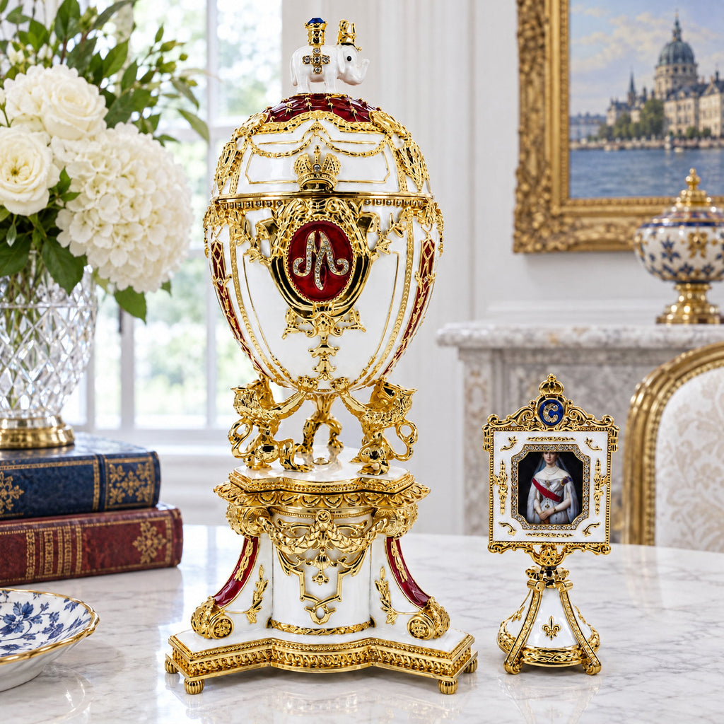 1903 Royal Danish Musical Imperial Easter Egg 9.6 Inches