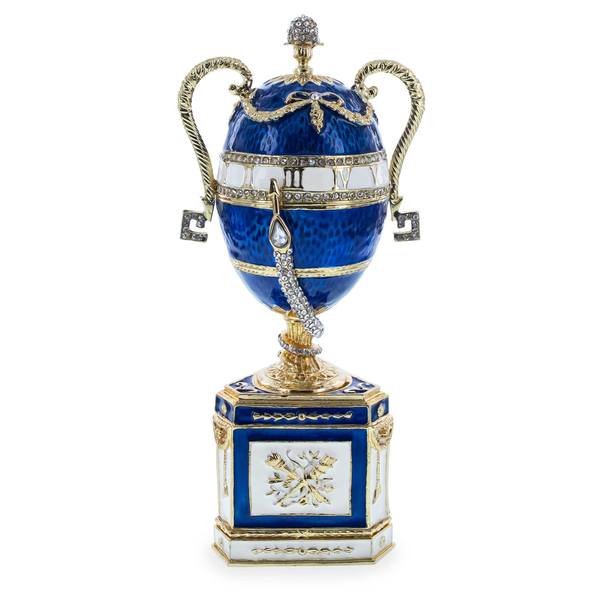 1895 Blue Serpent Clock Musical Royal Imperial Easter Egg