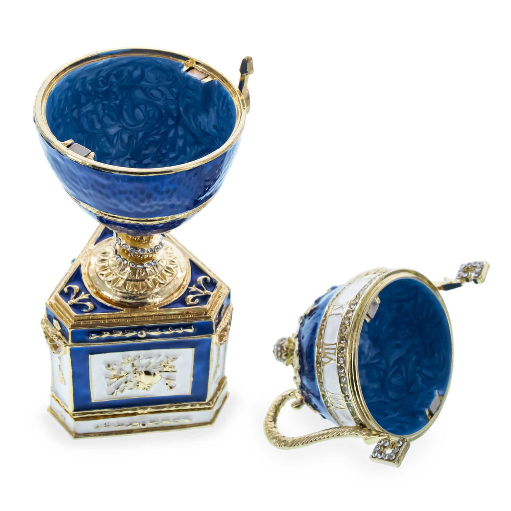 1895 Blue Serpent Clock Musical Royal Imperial Easter Egg