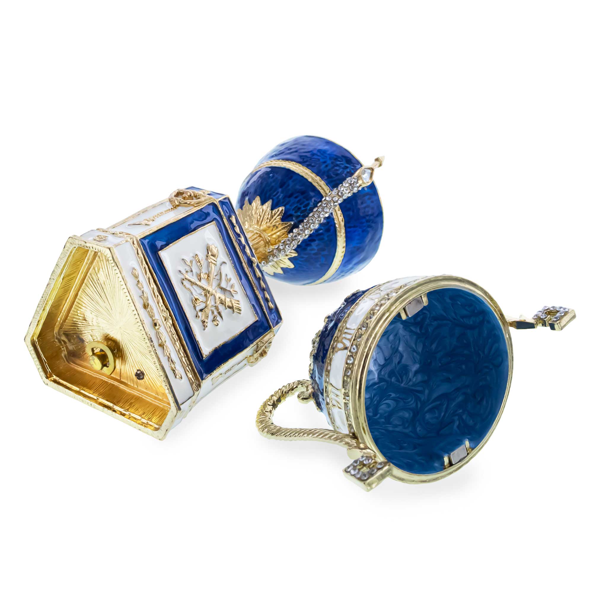 1895 Blue Serpent Clock Musical Royal Imperial Easter Egg