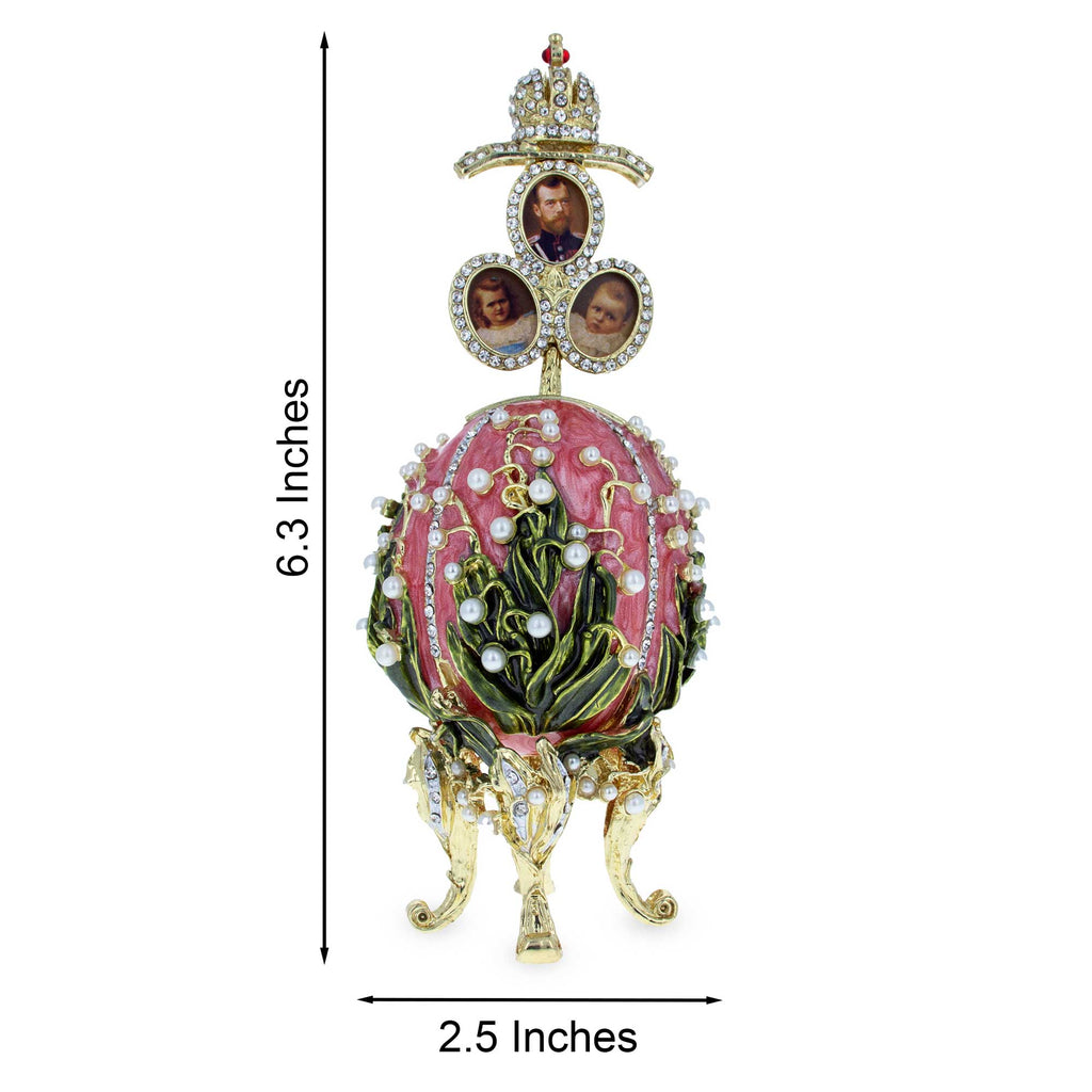 1898 Lilies of the Valley Musical Royal Imperial Easter Egg 6.3 Inches