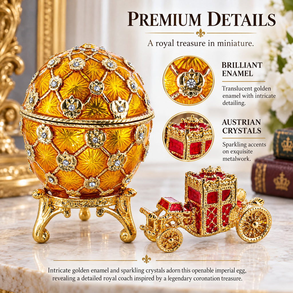 1897 Coronation Royal Imperial Easter Egg 2.5 Inches