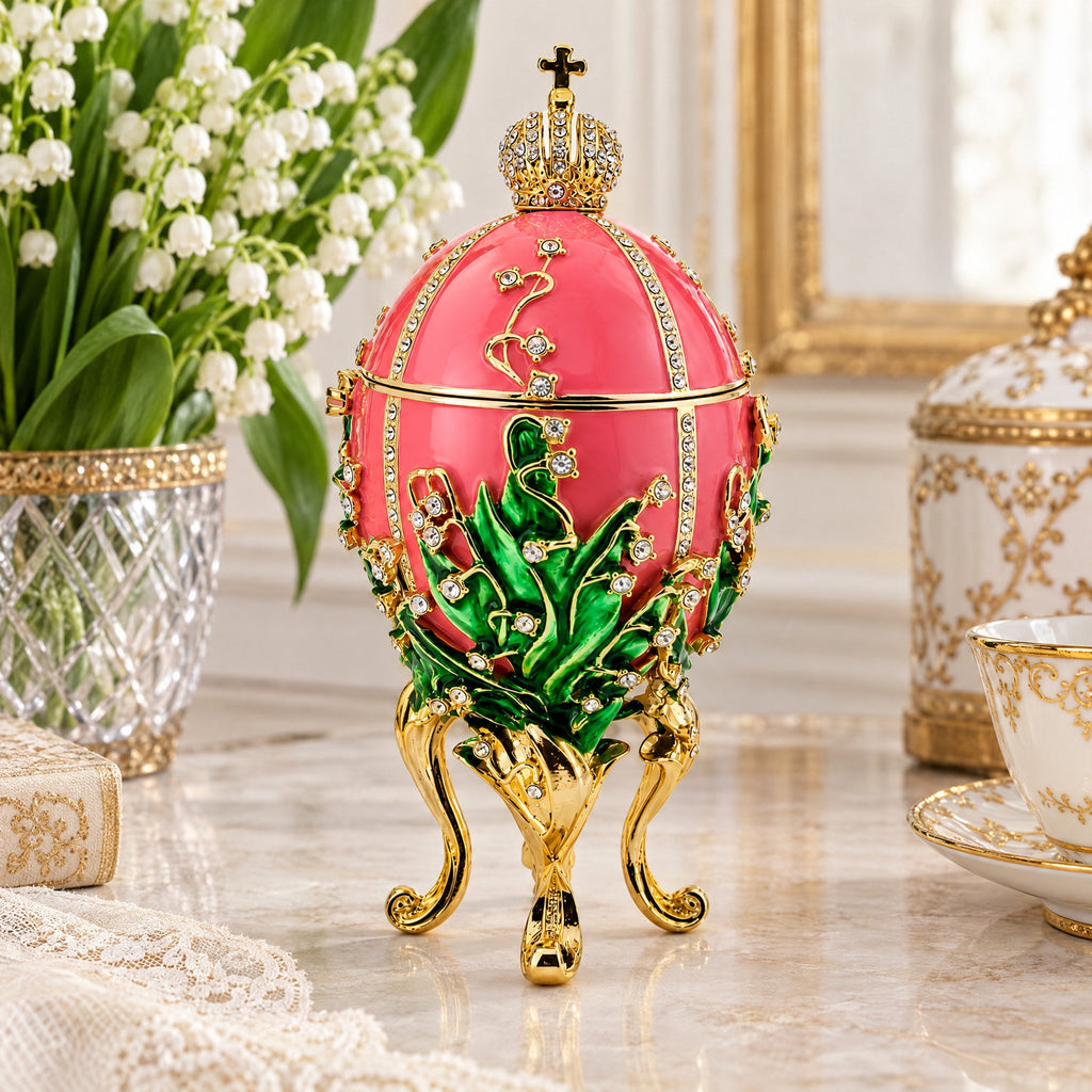 1898 Lilies of the Valley Royal Imperial Easter Egg 6.25 Inches