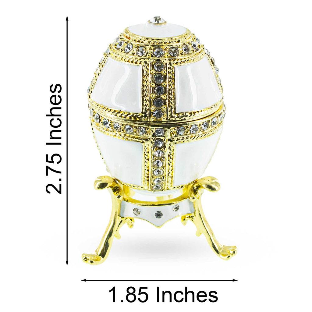 1890 Danish Palaces Royal Imperial Easter Egg in White