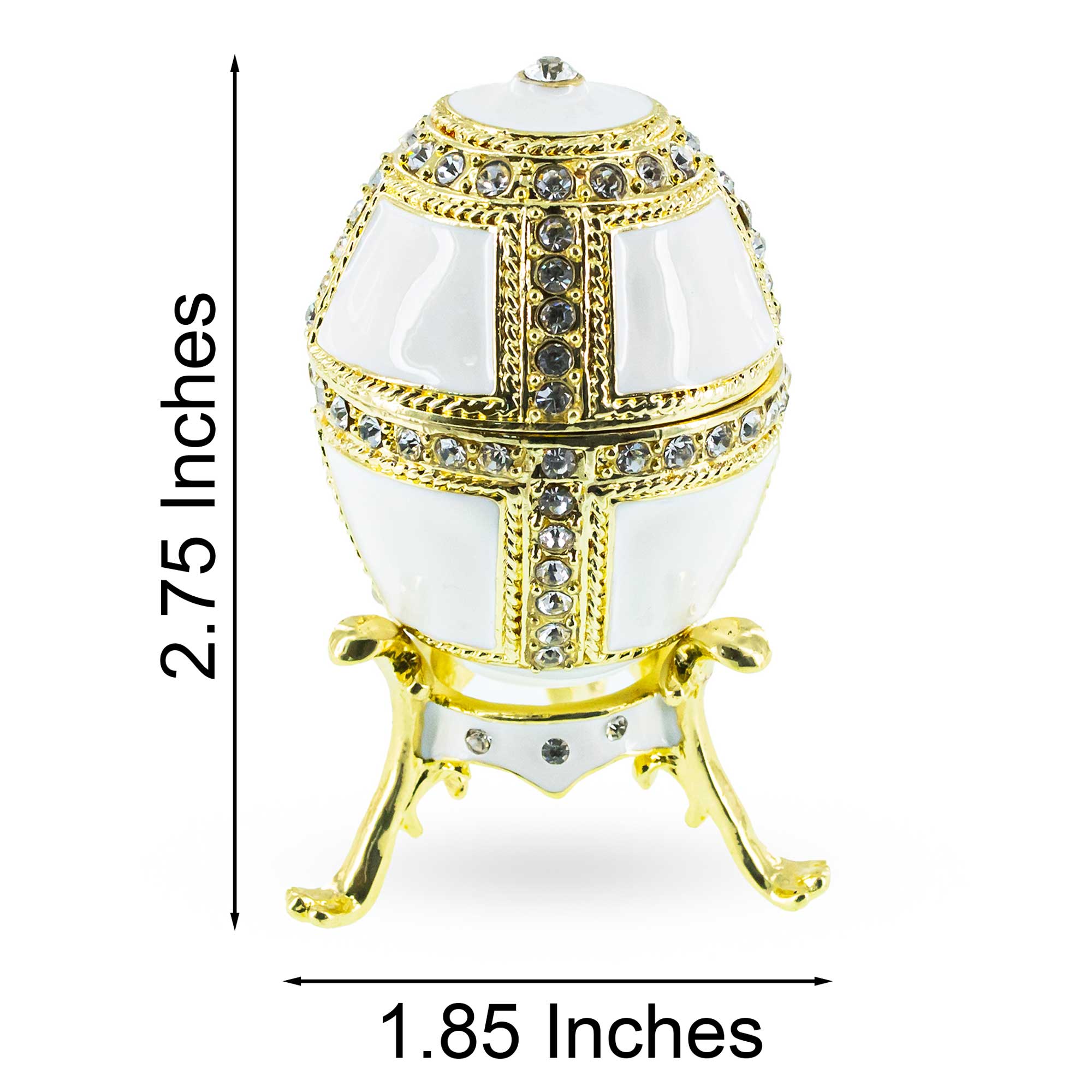 1890 Danish Palaces Royal Imperial Easter Egg in White