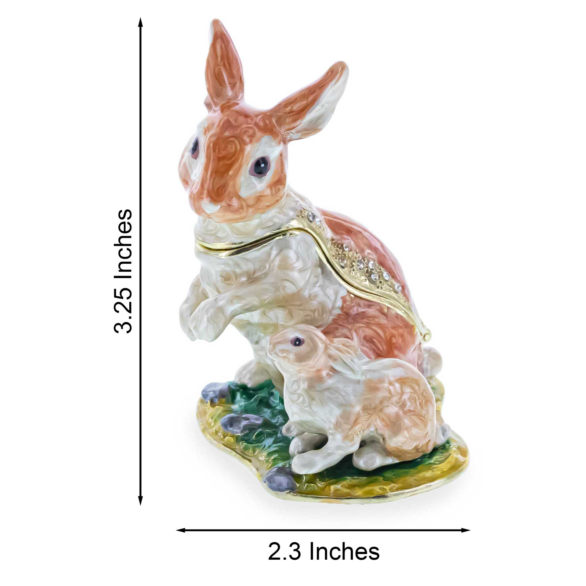 Bunny Family Trinket Box 3.25 Inches