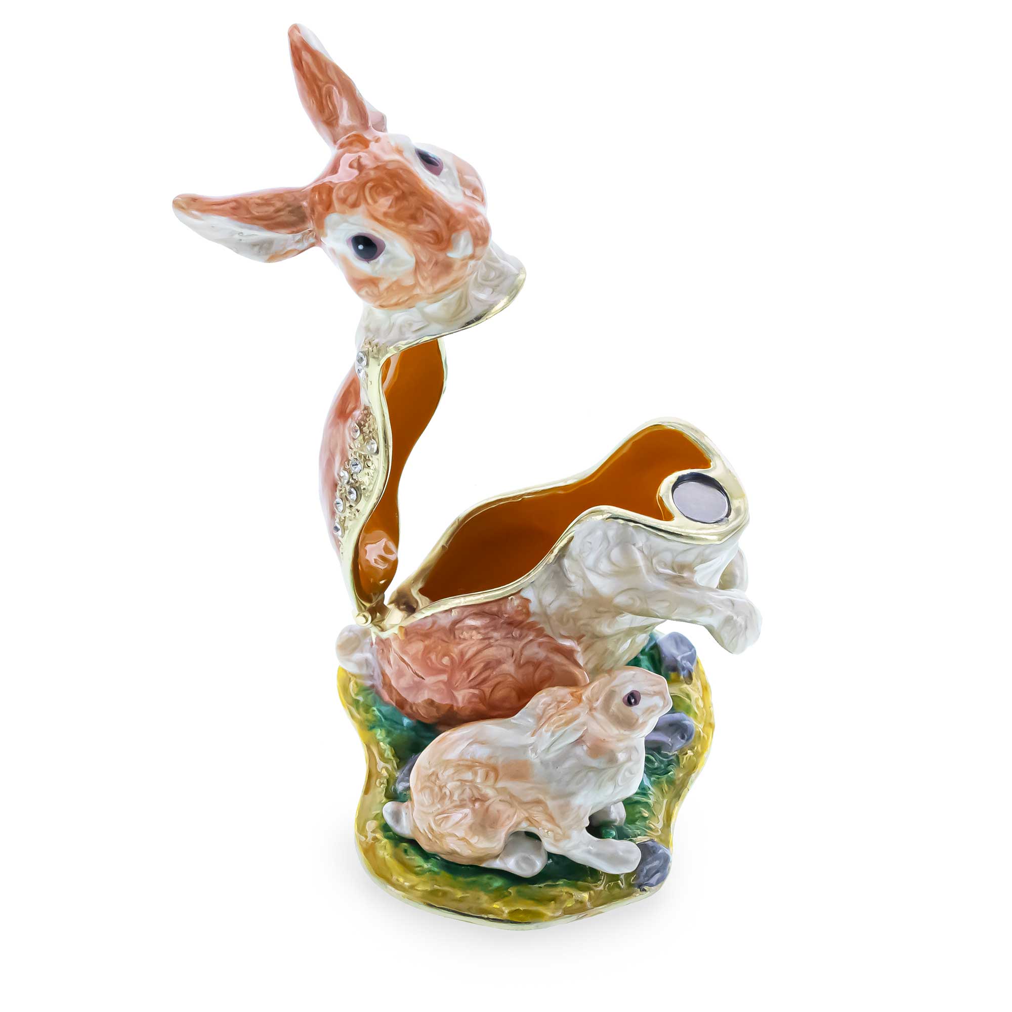Bunny Family Trinket Box 3.25 Inches