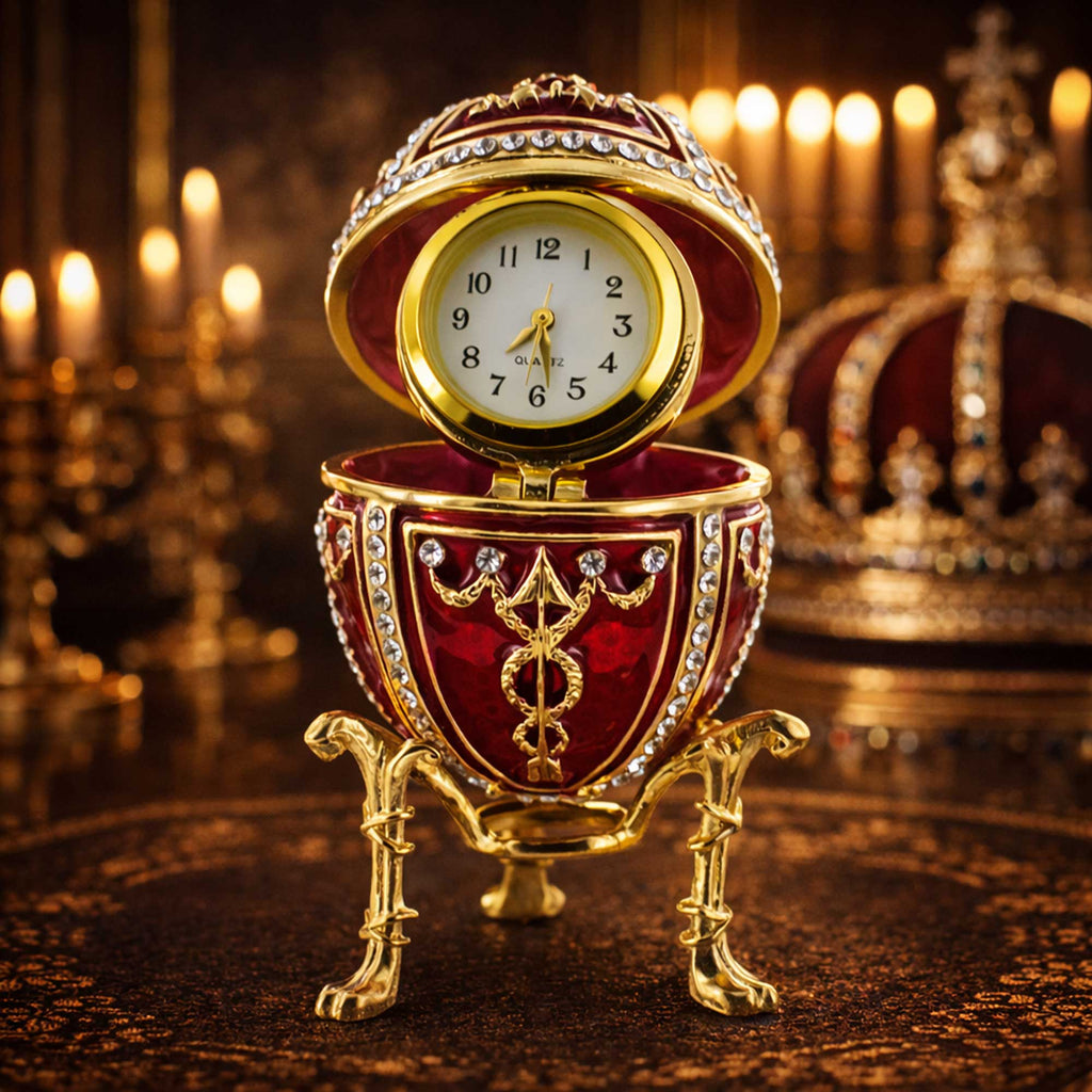 1895 Rosebud Royal Imperial Easter Egg with Clock Surprise
