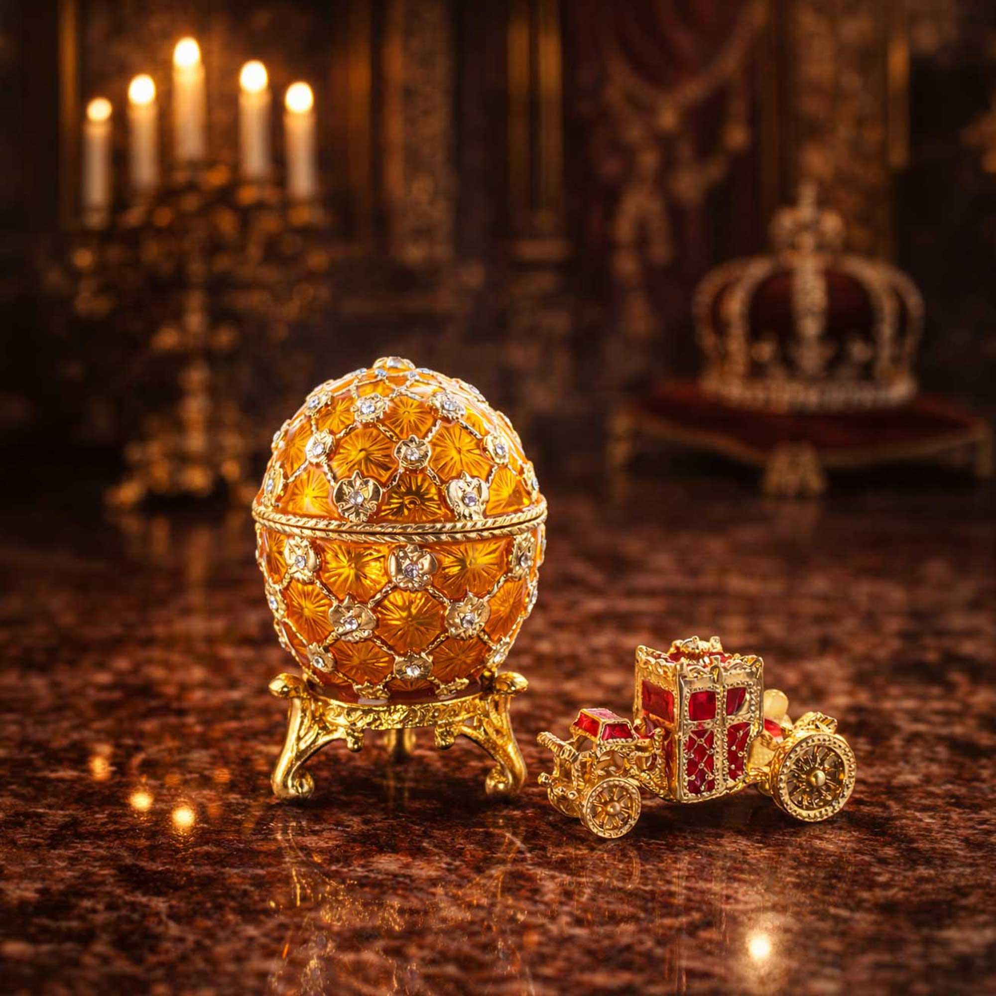 1897 Coronation Royal Imperial Easter Egg 2.5 Inches