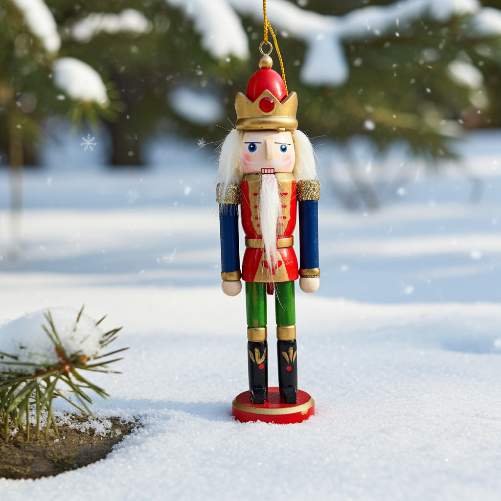 Wooden Nutcracker Ornament - King