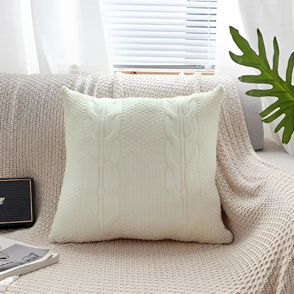 Vintage cable knit double cushion cover bedroom throw pillows