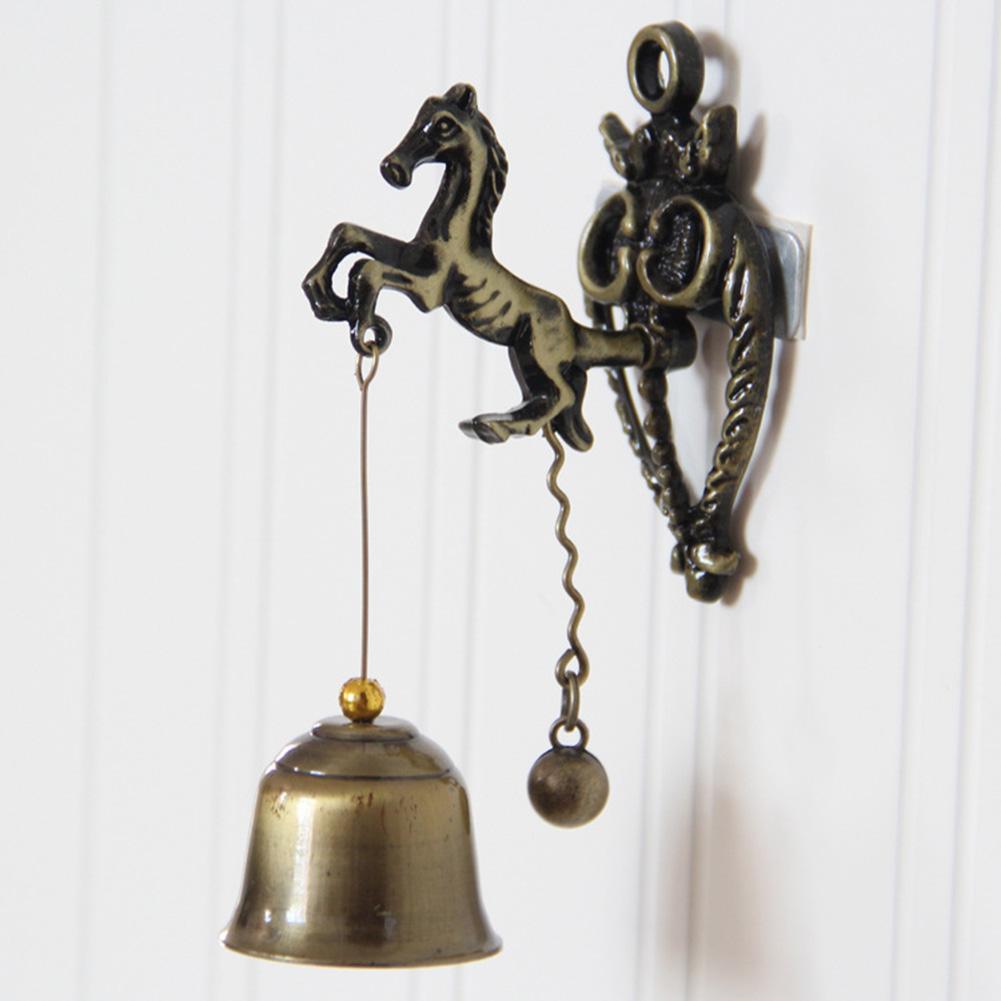 Vintage Bronze Door Bell — Horse, Elephant & Owl Motifs