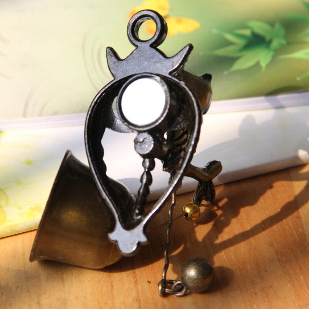 Vintage Bronze Door Bell — Horse, Elephant & Owl Motifs