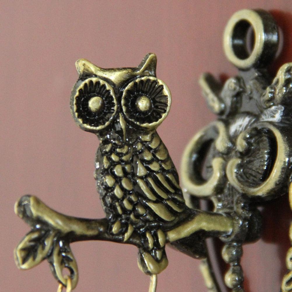Vintage Bronze Door Bell — Horse, Elephant & Owl Motifs