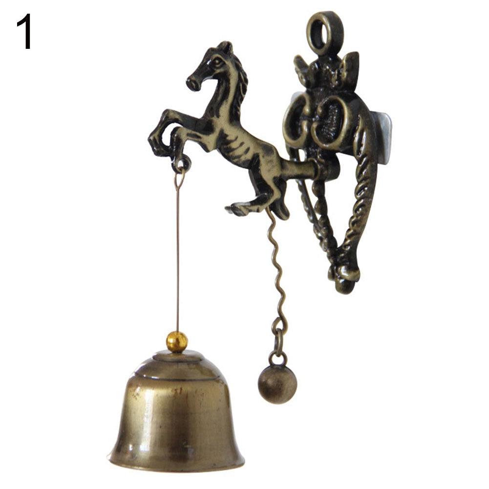 Vintage Bronze Door Bell — Horse, Elephant & Owl Motifs