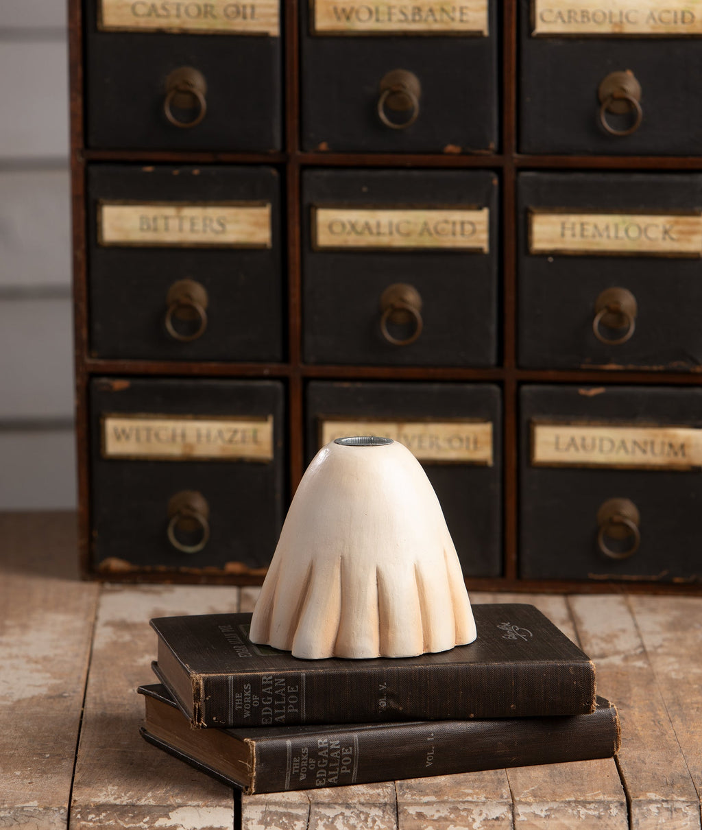 Scared Ghost Candlestick | Halloween Decor | Bethany Lowe