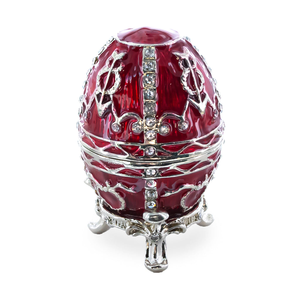 1895 Rosebud Royal Imperial Metal Easter Egg 2.5 Inches