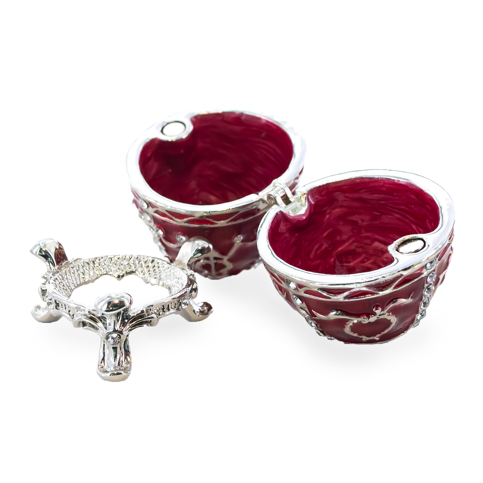 1895 Rosebud Royal Imperial Metal Easter Egg 2.5 Inches